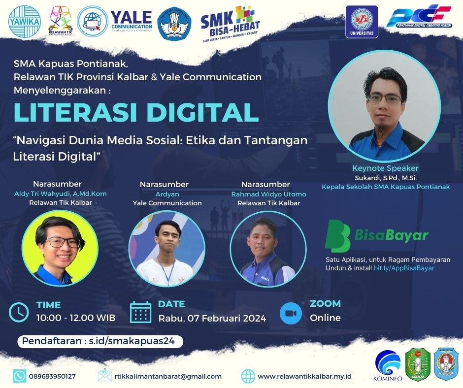 Literasi Digital Relawan TIK Kalbar dengan SMA Kapuas Pontianak